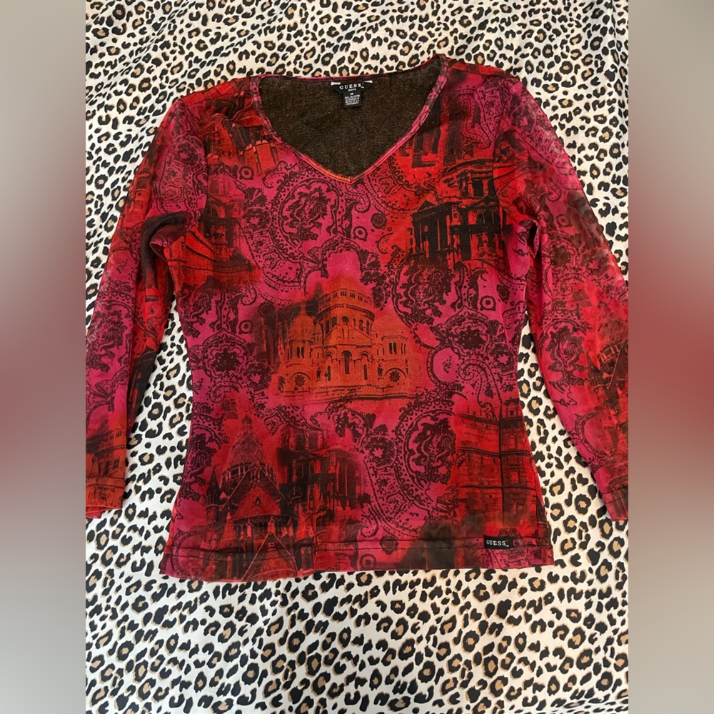 Mesh cityscape y2k top